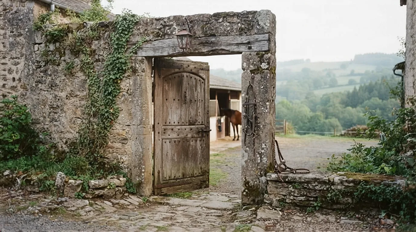 Entrée du Écurie du Préchaux, centre équestre à Champagnac-la-Prune